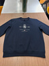 TOMMY HILFIGER25新款秋冬男女柔順雙面布休閑植絨徽章字母圓領(lǐng)衛(wèi)衣40048 藏青色DW5 XL （推薦：165-180斤） 曬單實拍圖