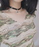 芯奢星星choker頸鏈甜酷亞比風(fēng)文化黑色皮革項圈女高級感項鏈y2k配飾 鑲鉆五角星流蘇頸鏈 曬單實拍圖