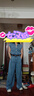 MISS SIXTY2025春季新款天絲牛仔連體褲女復古工裝一體式連衣褲 中藍 L 曬單實(shí)拍圖