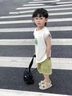 FIDQIOG品牌男童夏季炸街潮運(yùn)動(dòng)短袖兩件套2025新款 藍(lán)色 170 cm 曬單實(shí)拍圖