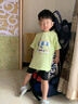 Disney baby童裝男童套裝兒童短袖短褲中小童夏季薄款衣服夏裝 寶石綠 100  曬單實拍圖