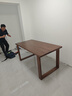 林氏家居胡桃色實木餐桌椅長大板桌原木飯桌子家用書桌【1.6m】餐桌 曬單實拍圖