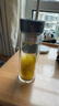 膳魔師（THERMOS）雙層玻璃杯男女茶水分離杯水杯車載便攜泡茶杯生日禮物TCGE-400 灰色 400ml 曬單實拍圖