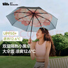 蕉下（beneunder）防紫外線遮陽傘三折雙層黑膠晴雨傘防曬傘BM664花椿 曬單實(shí)拍圖