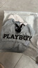 花花公子（PLAYBOY）短袖T恤男士夏季寬松上衣服V領(lǐng)冰絲潮流時(shí)尚半袖休閑涼感體恤 曬單實(shí)拍圖
