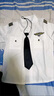 G.DUCKKIDS小黃鴨男童套裝春秋季新款兒童警官警察衣服男寶寶演出服裝三件套 短袖襯衣+褲子兩件套 120 尺碼5~6歲【110-120cm】cm 曬單實(shí)拍圖