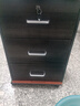 慕加（MUJIA）文件柜辦公室桌下帶鎖小柜子移動(dòng)收納邊柜抽屜柜木質(zhì)儲物柜資料柜 推薦【三抽款】煙熏黑色40*34*59 曬單實(shí)拍圖