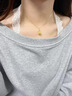 寶慶銀樓黃金吊墜鏤空花絲葫蘆足金項鏈女款純金首飾送老婆送女友生日禮物 0.7g（送銀鏈） 曬單實拍圖