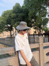 Charm Kendo防曬帽男夏季遮陽(yáng)帽子登山帽大帽檐釣魚(yú)太陽(yáng)帽防紫外線漁夫帽 深灰 實(shí)用生日禮物送男友老公 曬單實(shí)拍圖