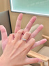 中國黃金勿忘我情侶戒指求婚銀對戒男女款結婚紀念日禮物送老婆生日 勿忘我對戒【品牌禮盒】京速達 曬單實(shí)拍圖