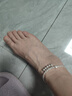 CLCEY999純銀腳鏈女足銀韓版簡約個性足鏈子古風氣質(zhì)銀珠款2021新款 雙魚轉(zhuǎn)運珠腳鏈約11.6克 曬單實拍圖