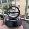 太陽(yáng)能旋轉(zhuǎn)香水汽車(chē)擺件車(chē)載擺飾中控臺(tái)蘋(píng)果心形擺飾車(chē)裝飾用品男 星環(huán)【黑色】1包香片+1瓶5ML精油 曬單實(shí)拍圖