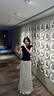 CS.LION開(kāi)春白色碎花魚(yú)尾半身裙女夏日絕美2025新款長(zhǎng)款包臀長(zhǎng)裙子穿搭夏 黑色圓領(lǐng)短袖 M 95-110斤 曬單實(shí)拍圖
