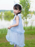 迪士尼冰雪艾莎公主裙女童連衣裙2025夏季新款兒童蛋糕蓬蓬裙禮服裙子 藍色 110 曬單實拍圖