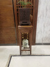 藍(lán)炬昕烏金木全實(shí)木花架子新中式花幾室內(nèi)客廳玄關(guān)落地式方形花盆置物架 高級(jí)感【烏金木】雙層雕花款85 曬單實(shí)拍圖