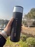胖東來(lái) DL純鈦保溫杯2025新男大容量茶水分離泡茶杯商務(wù)水杯禮品 黑色 450ml 曬單實(shí)拍圖