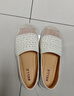 百麗（Belle）撞色編織漁夫鞋女商場(chǎng)同款度假風(fēng)休閑鞋D6Y1DBA5 米色 37 (235mm) 曬單實(shí)拍圖