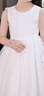 安妮優(yōu)兒女童夏裝連衣裙2025新款夏季洋氣小女孩禮服公主裙兒童蓬蓬紗裙 白色 130 曬單實(shí)拍圖