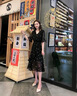 藝璽酩小個(gè)子黑色波點(diǎn)雪紡連衣裙女夏2025新款修身顯瘦v領(lǐng)仙女a(chǎn)字裙子女 黑色 M 建議101-110斤 曬單實(shí)拍圖