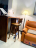愛(ài)極客客廳隔斷實(shí)木吧臺桌簡(jiǎn)約家用靠窗高腳桌開(kāi)放式廚房長(cháng)條餐桌柜一體 單桌：長(cháng)140*寬45*105cm高 曬單實(shí)拍圖