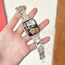 炫戴適用華為fit3手表表帶金屬彩鉆watch fit4印花小狗fit2表帶快拆fit4pro運動(dòng)男女生創(chuàng  )意時(shí)尚高級夏 彩鉆印花小狗表帶-星光色 適用：華為watch fit3/fit4/4pro 曬單實(shí)拍圖