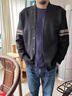 JASONWOOD高端品牌男裝針織開衫男春秋薄款休閑時(shí)尚寬松男士毛衣外套上衣 黑色【現(xiàn)貨速達(dá)】 XL 【建議135-150斤】 曬單實(shí)拍圖