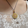 足銀9999琺瑯彩描金牡丹花項(xiàng)鏈女新中式國(guó)風(fēng)純銀精致百搭吊墜禮物 牡丹足銀項(xiàng)鏈 銀重約10克 曬單實(shí)拍圖