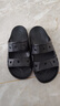 卡駱馳crocs拖鞋輕便耐磨貝雅涼鞋男女同款透氣休閑鞋|207627 黑色-001 36 /37(220mm) 曬單實(shí)拍圖