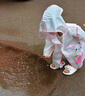 牧萌兒童雨衣男童女童防水全身雨披幼兒園小學生雨具 粉色草莓兔 S 曬單實拍圖