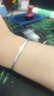 8-16歲中童手鐲足銀999大童銀鐲子實(shí)心光面男女兒童推拉手環(huán)足銀 足銀999手鐲1個(gè)約15克內徑49mm 經(jīng)典推拉款 曬單實(shí)拍圖