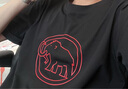 猛犸象（MAMMUT）QD Logo男士戶(hù)外經(jīng)典紅標舒適休閑短袖T恤 黑色 L 曬單實(shí)拍圖