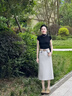 艾熙禮輕奢灰白色牛仔半身裙女2025夏季新款爆款中長(cháng)款顯瘦開(kāi)叉直筒裙子 灰白色 【專(zhuān)柜精裁款】 XL /29 建議115-125斤 曬單實(shí)拍圖