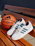 adidas「小鋸齒」D-PAD CLASSIC休閑美高風(fēng)復(fù)古籃球板鞋阿迪達(dá)斯   白色/遺跡藍(lán)/棕色   43 曬單實(shí)拍圖