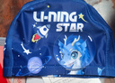 李寧（LI-NING）兒童泳帽男女童柔軟舒適可愛游泳帽卡通印花布帽6161航海藍(lán) 曬單實拍圖