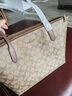 COACH蔻馳女包奢侈品托特包大牌輕奢女士包包單肩手提包 【保稅倉】卡其棕4455IME74 曬單實(shí)拍圖