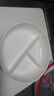 瓷然優(yōu)品陶瓷食堂打飯專用三分格隔飯盒減脂肥上班族微波爐餐飯碗盒一人食 8花邊三格深碗+蓋子-白瓷 曬單實(shí)拍圖