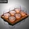 CLITON 水晶玻璃威士忌酒杯 烈酒杯洋酒杯水杯玻璃杯套裝6只裝CL-JB06 曬單實拍圖