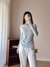 森馬（Semir）長袖T恤女短款不規(guī)則設(shè)計(jì)感修身顯瘦2025秋蕩領(lǐng)薄款107625101097 曬單實(shí)拍圖