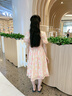 舟喜（ZHOUXI）女童碎花收腰連衣裙夏季新款中大女孩泡泡袖公主A字裙適合6-15歲 圖片色 140 【建議身高 130-140cm 】 曬單實拍圖