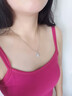 莫桑鉆石項鏈女高級感輕奢小眾吊墜七夕情人節(jié)生日禮物送女友老婆 心愛的她（一克拉白金色莫桑鉆石） 曬單實拍圖