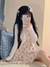 JRET法式裹胸一字肩碎花連衣裙女收腰顯瘦2025新款氣質(zhì)裙子質(zhì)感感 裙子 L 建議體重：115斤-130斤 曬單實(shí)拍圖