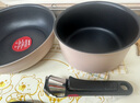 特福（Tefal）鍋具套裝烹飪鍋煎炒鍋奶鍋可拆卸手柄不粘鍋百變套鍋五件套奶茶白 曬單實(shí)拍圖