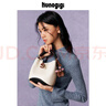 古良吉吉KUNOGIGI豬豬桶小號高級感手提斜挎水桶包女2025新款 米白黑 曬單實(shí)拍圖