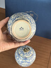四方亭青花汝窯纏枝陶瓷茶葉罐高檔綠茶白茶普洱茶防潮罐中式密封儲(chǔ)存罐 汝窯纏枝青花茶葉罐 350ml 曬單實(shí)拍圖