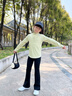 moonkids女童速干長(zhǎng)袖T恤2025秋季新款兒童防曬運(yùn)動(dòng)上衣半拉鏈訓(xùn)練打底衫 19629姜黃色運(yùn)動(dòng)衣 120 cm 曬單實(shí)拍圖