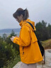 JEEP SPIRIT劉亦菲黃亦玫同款沖鋒衣女三合一春秋新款戶外防水外套女登山服 向日葵黃【單外套】 L (170) 推薦【120斤-145斤】 曬單實(shí)拍圖