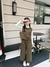 G.DUCKKIDS小黃鴨女童好看套裝春秋季兒童秋裝2025新款馬甲寶寶早秋韓版 卡其色 140 (建議125-135cm 7-8周歲） 曬單實(shí)拍圖
