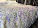 水晶家紡夏季200支萊賽爾棉四件套浪漫花卉涼感裸睡床單被套床品 綻蔓貴婦紫【夏季天絲萊賽爾棉】 1.5米 床單款 （被套200*230cm） 曬單實(shí)拍圖