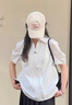 范思藍(lán)恩設(shè)計(jì)感V領(lǐng)襯衫女2025夏新款寬松白色短袖襯衣上衣2213 白色 XS 曬單實(shí)拍圖