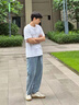 尤芮軻胖子大碼230斤秋季牛仔褲男加肥加大碼潮流胖子寬松韓版百搭哈倫 牛仔藍(lán) 4XL 185-200斤 曬單實(shí)拍圖
